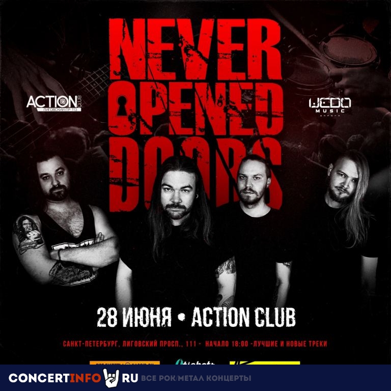 Never-Opened-Doors 28 июня 2023, концерт в Action Club, Санкт-Петербург