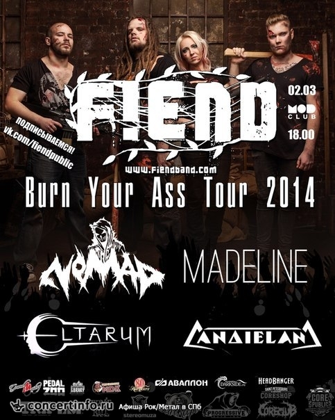 FIEND (Melodic Death Metal) + Support 2 марта 2014, концерт в MOD, Санкт-Петербург