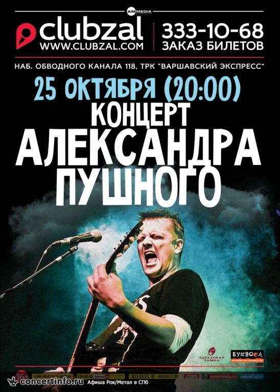 Александр Пушной 25 октября 2014, концерт в ZAL, Санкт-Петербург