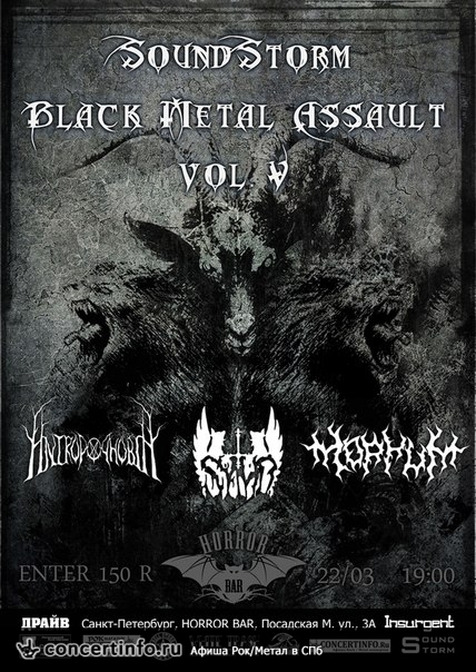 SOUNDSTORM BLACK METAL ASSAULT VOL. V 3 апреля 2015, концерт в ГОРЬКNЙ Pub, Санкт-Петербург