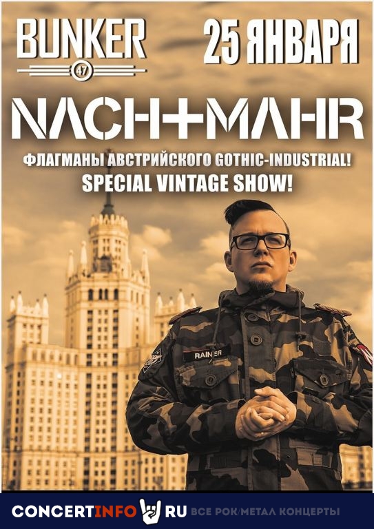 Nachtmahr 25 января 2020, концерт в BUNKER47, Москва