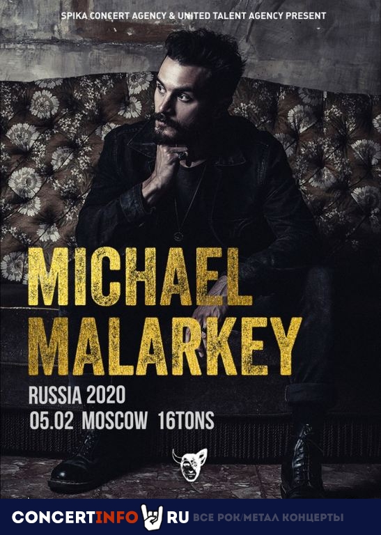 Michael Malarkey 5 февраля 2020, концерт в 16 ТОНН, Москва