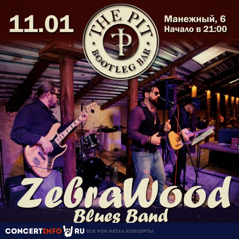 ZebraWood Blues Band 11 января 2020, концерт в The Pit bar, Санкт-Петербург