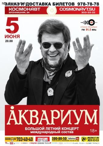 Аквариум 5 июня 2013, концерт в Космонавт, Санкт-Петербург