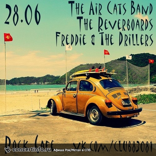 Air Cats Band/The Reverboards/Freddie & The Drillers 28 июня 2013, концерт в Roks Club, Санкт-Петербург