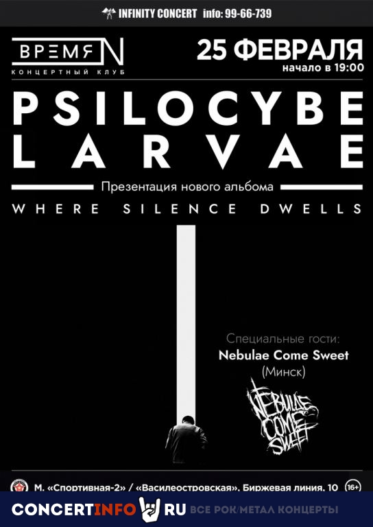 Psilocybe Larvae 25 февраля 2022, концерт в Время N, Санкт-Петербург