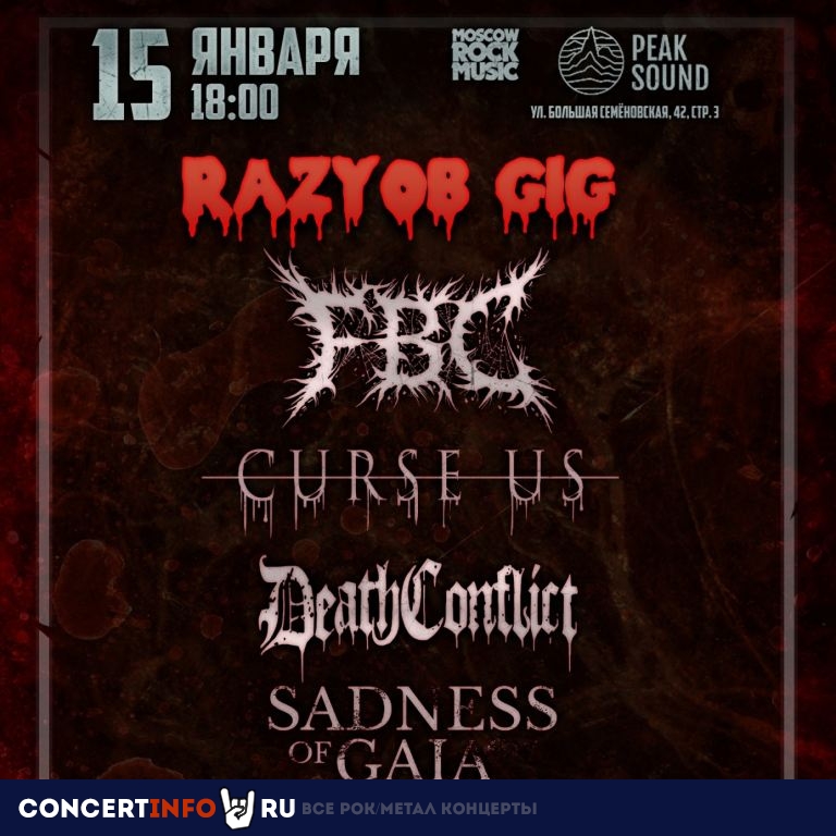 Razyob Gig 15 января 2023, концерт в Peak Sound, Москва
