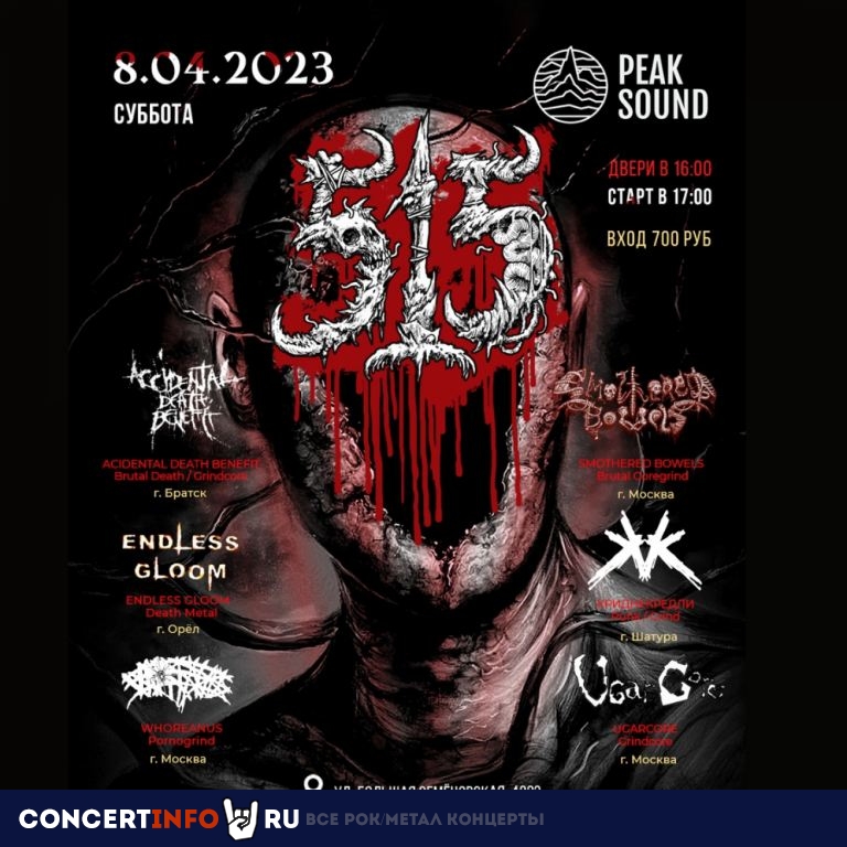515 FEST XII 8 апреля 2023, концерт в Peak Sound, Москва