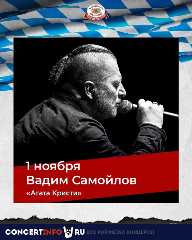Вадим Самойлов 1 ноября 2023, концерт в МАКСИМИЛИАНС, Новосибирск