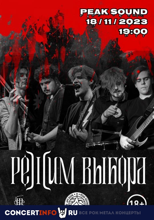 РЕЖИМ ВЫБОРА сольный концерт 18 ноября 2023, концерт в Peak Sound, Москва