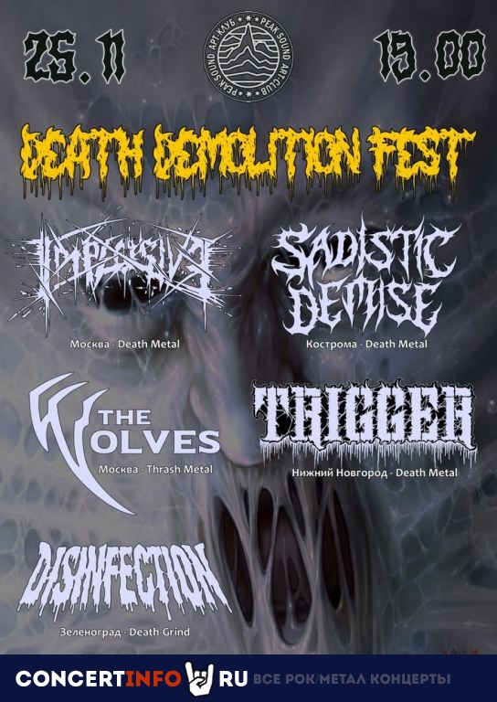 Death Demolition Fest 25 ноября 2023, концерт в Peak Sound, Москва