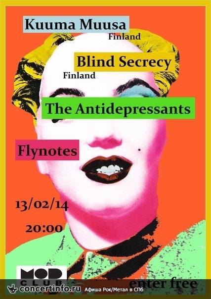 Kuuma Muusa / Blind Secrecy 13 февраля 2014, концерт в MOD, Санкт-Петербург