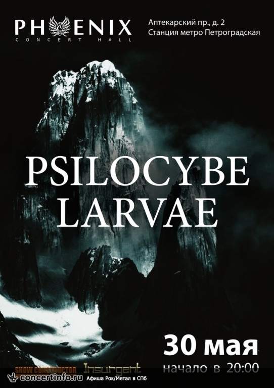 PSILOCYBE LARVAE 30 мая 2014, концерт в Phoenix Concert Hall, Санкт-Петербург