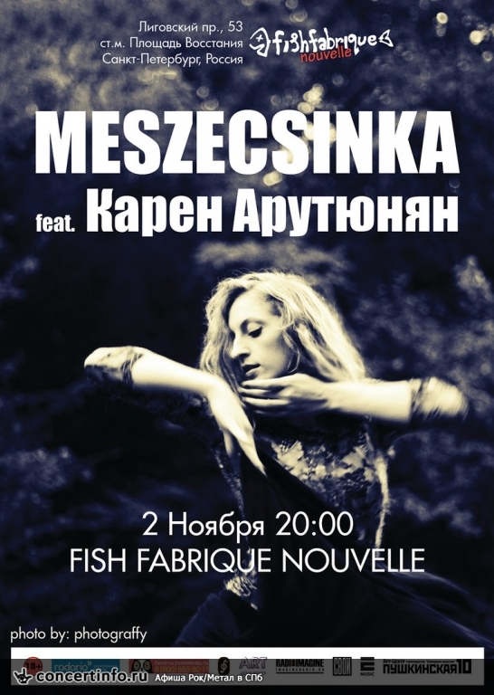 Meszecsinka 2 ноября 2017, концерт в Fish Fabrique Nouvelle, Санкт-Петербург