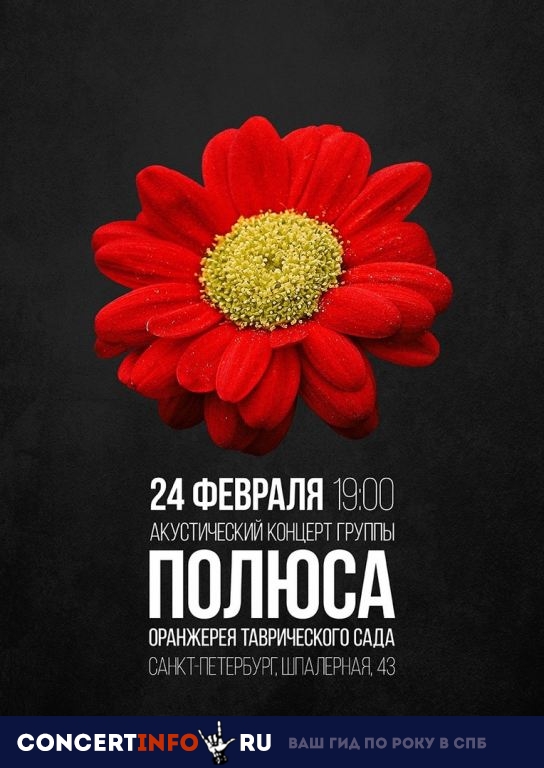 Полюса 24 февраля 2019, концерт в Оранжерея Таврического сада, Санкт-Петербург